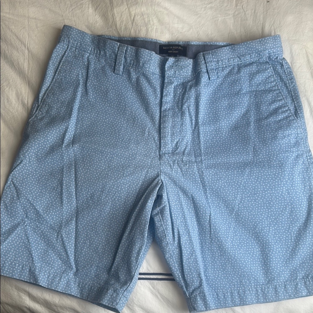 Blue Patterned Men's Shorts BANANA REPUBLIC.